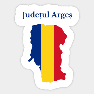 Arges County, Romania. Sticker